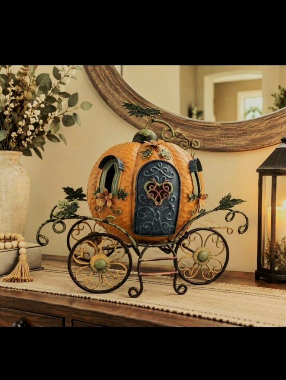 Metal Pumpkin Carriage